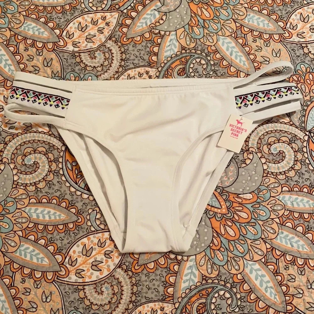 NWT Victoria’s Secret PINK White Bikini Bottom